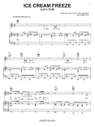 Buy fully licensed online digital, transposable, printable sheet music Hannah Montana Ice Cream Freeze Let S Chill Sheet Music Notes Chords Easy Piano Download Pop 73477 Pdf