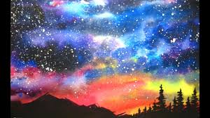 Watercolor Starry Night Sky Speed Painting Youtube