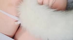 Femboy twink LOVES playing with his tail! CUM in panties