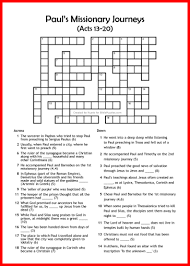 Our first printable bible crossword puzzle is 'about adam'. Bible Crossword Puzzle Paul S Missionary Journeys Biblepuzzles Com