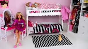 Barbie Twins Bunk Bed Pink Bedroom Morning Routine With Wardrobe Toy Youtube Pink Bedding Bunk Beds Boy Sports Bedroom
