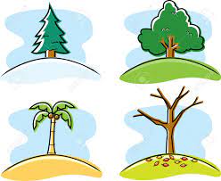 Una Variedad De Arboles De Dibujos Animados Que Representan Las Cuatro Estaciones Del Ano Ilustraciones Svg Vectoriales Clip Art Vectorizado Libre De Derechos Image 41694538