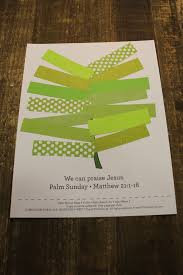 Palm sunday is a christian moveable feast that falls on the sunday before easter. Sample Craft For Palm Branch Art 3s 5s Week 2 Easter Sunday School Sunday School Crafts Easter Preschool