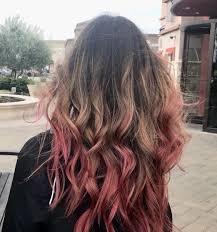 Pink Balayage Rose Hair Dip Dye Dip Dye Hair Dipped Hair Dip Dye Hair Brunette