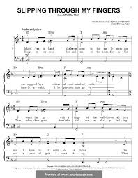 Slipping through my fingers lyrics. Slipping Through My Fingers Abba By B Andersson B Ulvaeus On Musicaneo