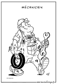 coloriages metiers mecanicien coloring pages digital stamps colorful drawings gratuits de motif bracelet perles fantaisie