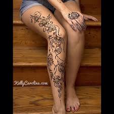 It was basically applied by asians during wedding ceremonies, but nowadays the tattoos are increasingly taking over the tattoo industry. Lotus Floral Henna Tattoo Sleeve From Yesterday S Henna Session Kelly Caroline
