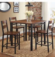 Here are the best 36 round high top table you can buy. Dining Table Set For 4 With Chairs Kitchen Breakfast High Top 5pc Counter Height 717109810682 Ebay