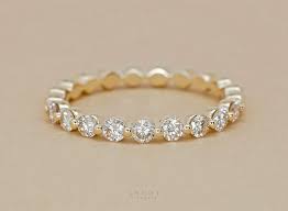 Thin Yellow Gold Diamond Eternity Band By Ascot Diamonds Yellow Gold Diamond Wedding Band Eternity Band Diamond Gold Diamond Wedding Band