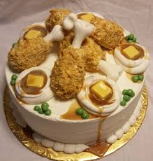 Fried Chicken Mashed Potatoes And Gravy With Peas Cake Sweet Savory Recipes Potato Cakes Savoury Food