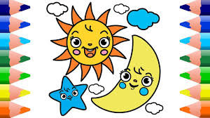 Simple Sun And Moon Drawing At Paintingvalley Simple Sun Drawings For Kids
