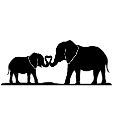 Elephant Silhouette Baby Silhouette Elephant