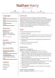 civil engineer resume example cv