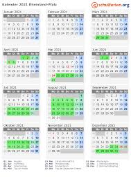 Mai (samstag) erster mai, tag der arbeit (bundesweit). Kalender 2021 Ferien Rheinland Pfalz Feiertage