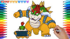 Super mario coloring pages disney coloring pages free printable coloring pages printable worksheets printables morton koopa power colors paper mario apple wallpaper. How To Draw Super Mario Bowser Bowser Jr Coloring 172 Drawing Coloring Pages Videos For Kids Youtube
