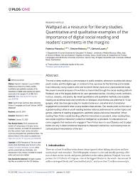 Pada kesempatan ini admin akan share tentang cara membaca novel cinta untuk nada karya ri chi rich pdf full episode. Pdf Wattpad As A Resource For Literary Studies Quantitative And Qualitative Examples Of The Importance Of Digital Social Reading And Readers Comments In The Margins