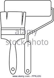 Over 16,660 roller painting pictures to choose from, with no signup needed. Line Art Black And White Paint Roller And Brush Stock Vector Image Art Alamy