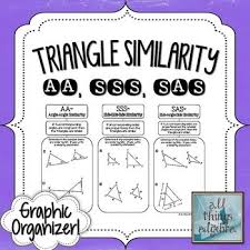 Freebie Triangle Similarity Aa Sss And Sas Graphic Organizer Geometry Lessons Teaching Math Math Geometry