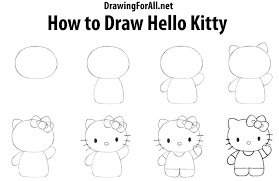 We hope everyone can sketch this popular nice kitty using our guide. Easy New Hello Kitty Cartoon Drawing Novocom Top