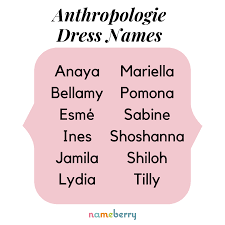 Anthropologie Dress Names Name Inspiration Baby Girl Names Unique Baby Names