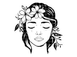 Donna floreale SVG, Ragazza floreale SVG, Bella donna SVG, Donna svg,  Floreale svg, Donna forte svg, Festa della donna svg, Silhouette donna svg 