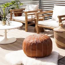 nuloom living leather rustic brown genuine leather pouf ottoman lowes com leather pouf ottoman moroccan pouf leather pouf
