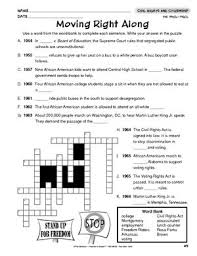 Worksheet Civil Rights Movement Enfant