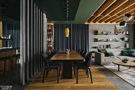 Lake house dining room table. Zarysy Reimagines The Cabin Aesthetic For A Lake House In Poland