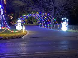 Playing with daylight on the 1st of october. Christmas Lights Driveway Arches Album On Imgur
