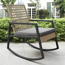 Birch Lane Patio Furniture Ivy Bronx Shifflett Modern Patio Rocking Chair With Cushions Birch Lane In 2020 Modern Patio Patio Rocking Chairs Rocking Chair Porch
