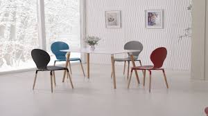 Available in a set of two, these dining room chairs bring a splash of color and stylish flair to your dining area. White Dining Table And Mix Colour Chairs Homegenies