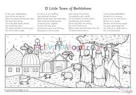 You need to be registered and logged in to fully enjoy englishtips.org. O Little Town Of Bethlehem Christmas Carol Colouring Page
