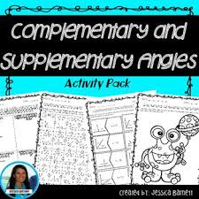 Complementary And Supplementary Angles Activity Pack Learning Styles Activities 7th Grade Math