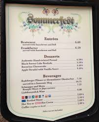 Sommerfest Disney Menu Vanilla Drinks Disney Food Wine Festival