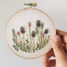 I M So Excited To Send This Little Flower Garden To My Grandma She Loves Needlework A Floral Embroidery Patterns Hand Embroidery Patterns Embroidery Patterns
