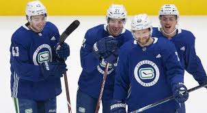 The vancouver canucks are a professional ice hockey team based in vancouver. Travis Hamonic Finally Debuts Unites With Hughes At Canucks Camp