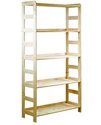 holzregal 204 x 68 x 34 cm kiefer massiv 6 boden marke szagato standregal kuchenregal bucheregal wohnregal fur kinderzimmer holzregal lagerregale regal