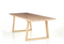 Parawood aka rubberwood compares to birch. Hand Made Indoor Outdoor Splayed Loop Dining Table Solid White Oak By The Urban Reclaimed Co Custommade Com
