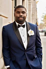 Church Ceremony With Nigerian Traditions Chic Ballroom Reception Inside Weddings Navy Blue Groom Blue Wedding Suit Groom Navy Blue Wedding