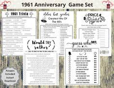 Happy 60th anniversary to these love birds. 26 Wedding Anniversary Games Ideas In 2021 Anniversary Games Anniversary Party Games Wedding Anniversary Party Games