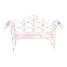 Vintage Wrought Iron Gothic Priory Style Garden Bench Scroll Sofa White Sunroom Garden Bench Wrought Iron Outdoor