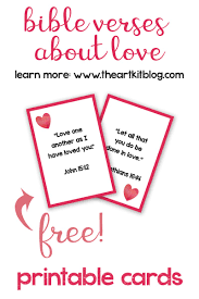 Bible verse printables for children. Bible Verses About Love Free Printable Cards For Kids Giveaway The Art Kit