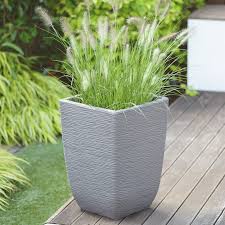 Stewarts Garden Cotswold Tall Square Planter - 33cm - Limestone ...