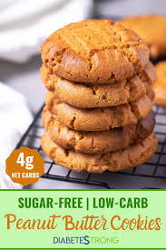 Low Carb Peanut Butter Cookies Sugar Free Recipe Low Carb Peanut Butter Cookies Sugar Free Desserts Sugar Free Cookies