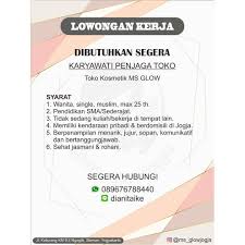 Mengenai posisi dan syarat lowongan kerja toko bata terbaru (pt sepatu bata tbk) dapat kami menyediakan info loker diseluruh wilayah yang ada di indonesia tanpa sekolah lulusan smp sma. Dicari Loker Jogja Lowongan Kerja Cari Kerja Di Jogja Facebook