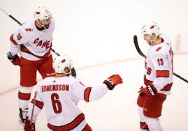 67) of the 2014 nhl draft, foegele had a goal and an assist in his debut against the ottawa senators on march 26, 2018. Carolina Hurricanes Left Wing Warren Foegele 13 Celebrates His Goal With Teammates Defenceman Las Vegas Review Journal