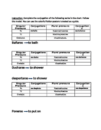 Conjugation Of Reflexive Verbs In Spanish Realidades Ii