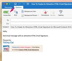 In this video i show you a new method to add your html email signature to your apple mac mail. How To Create An Attractive Html Email Signature For Microsoft Outlook 2016 For Mac Mydesignpad Com Html Email Signature Email Signatures Microsoft Outlook