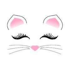Glam Cat Face Classic Round Sticker Zazzle Com Cat Face Mask For Kids Round Stickers