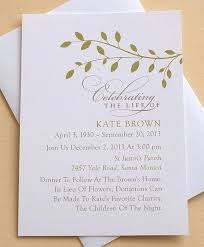 When a small graduation party is best. Invitations To A Funeral Beautiful Memorial Invitation With Green Leaves Personalized Memorial Service Invitation Funeral Invitation Reception Invitations